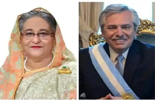 প্রধানমন্ত্রী শেখ হাসিনা ও আর্জেন্টিনার প্রেসিডেন্টের ছবি. Channel i News - চ্যানেল আই নিউজ