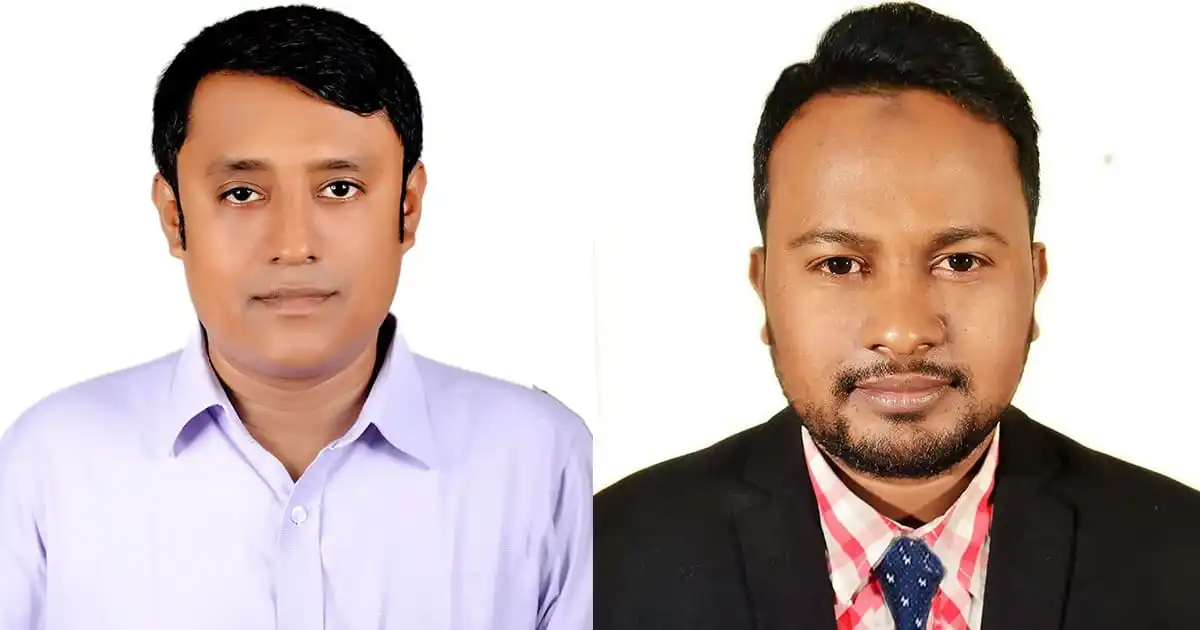 দুই সাংবাদিকের ছবি, ভোলা সাংবাদিক ফোরাম এর আত্মপ্রকাশ. Channel i News - চ্যানেল আই নিউজ