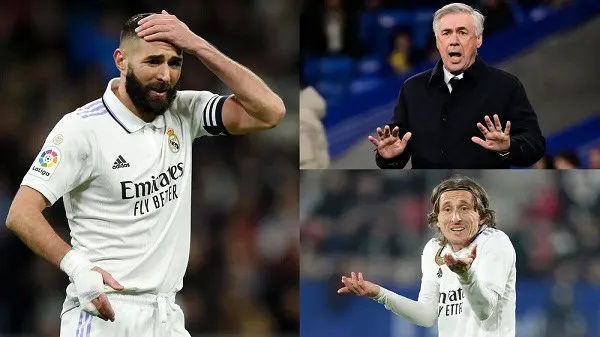 Real Madrid player Karim Benzema and Liverpool coach Jürgen Klopp in discussion. Channel i News - চ্যানেল আই নিউজ