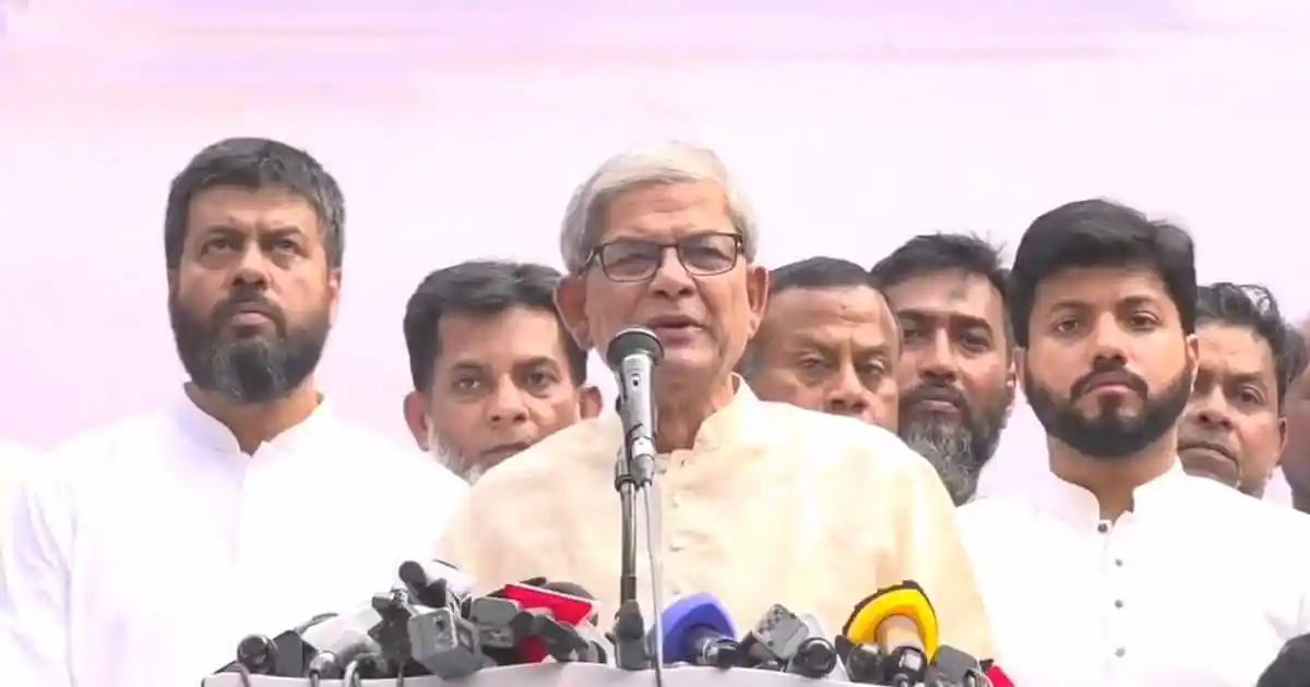 মির্জা ফখরুল ইসলাম আলমগীর জাতীয় প্রেস ক্লাবে বক্তব্য দিচ্ছেন।. Channel i News - চ্যানেল আই নিউজ