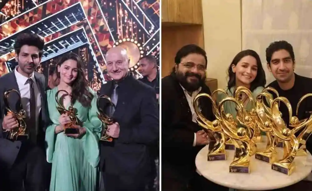 অভিনেত্রী আলিয়া ভাট ও অভিনেতা কার্তিক আরিয়ান সেরা অভিনেতার পুরস্কার গ্রহণ. Channel i News - চ্যানেল আই নিউজ