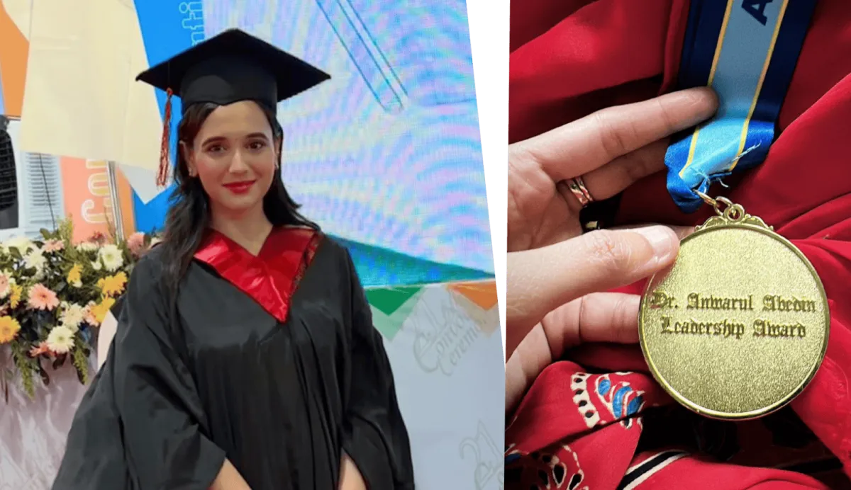 চ্যানেল আই অনলাইন: স্নাতকোত্তর ডিগ্রি অর্জনকারী তরুণী ও লিডারশিপ অ্যাওয়ার্ডের মেডেল. Channel i News - চ্যানেল আই নিউজ