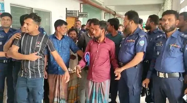 Bangladesh police and officials interacting with civilians at a public event. Channel i News - চ্যানেল আই নিউজ