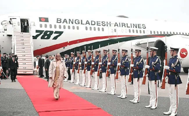 প্রধানমন্ত্রী জাপানে লালগালিচা সংবর্ধনা গ্রহণ করছেন. Channel i News - চ্যানেল আই নিউজ