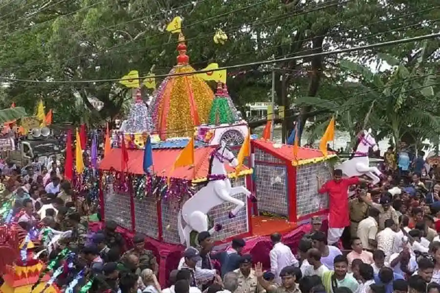 ত্রিপুরায় রথযাত্রার মহোৎসবের দৃশ্য, বিশাল রথ ও ভক্তদের সমাগম. Channel i News - চ্যানেল আই নিউজ