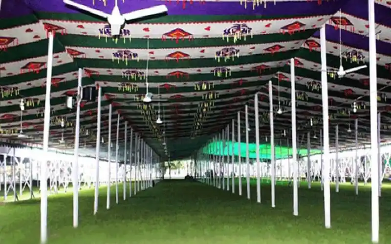 জাতীয় ঈদগাহ ময়দানে ঈদের জামাতের জন্য প্রস্তুত তাবু ও সাজসজ্জা. Channel i News - চ্যানেল আই নিউজ