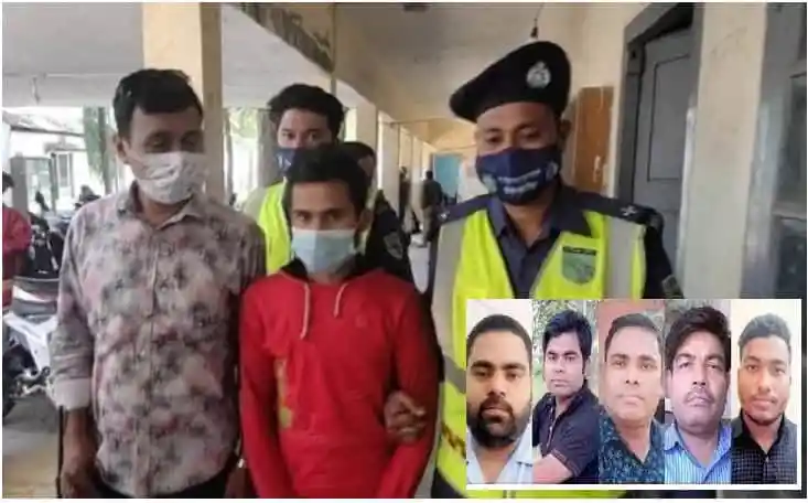নিরাপত্তা বাহিনীর সঙ্গে গ্রেপ্তারকৃত ব্যক্তি ও তার সহযোগীরা. Channel i News - চ্যানেল আই নিউজ