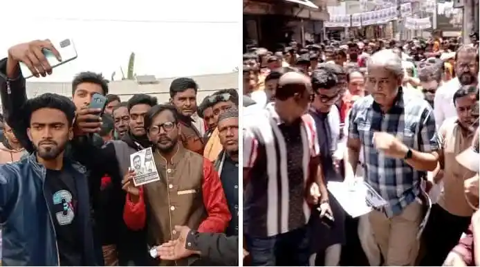 ঢাকা-১৭ আসনের নির্বাচনী প্রচারে ভোটারদের সাথে নেতা ও কর্মীরা. Channel i News - চ্যানেল আই নিউজ