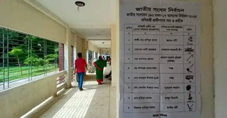 নির্বাচনী ভোটের জন্য ভোটার তালিকা ও নির্দেশনা বোর্ড. Channel i News - চ্যানেল আই নিউজ