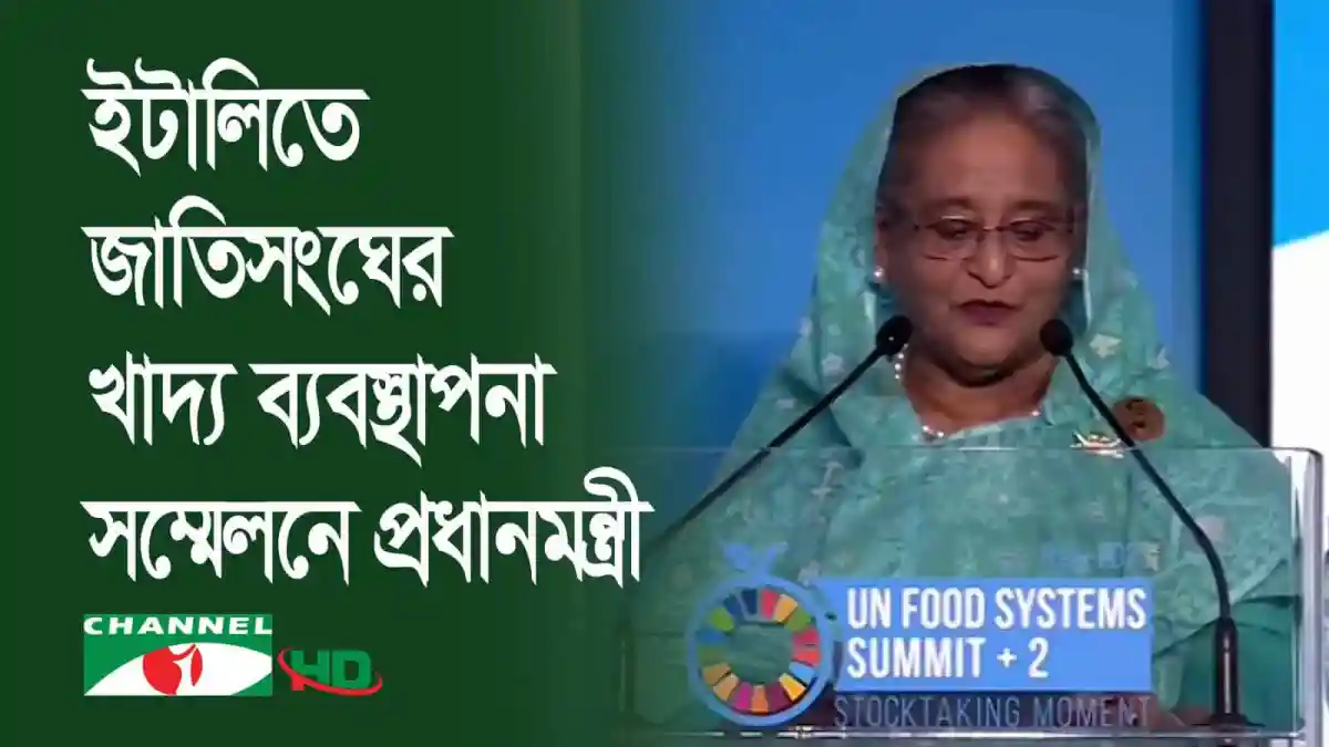 প্রধানমন্ত্রী খাদ্য ব্যবস্থাপনা পরিকল্পনা ঘোষণা করছেন. Channel i News - চ্যানেল আই নিউজ