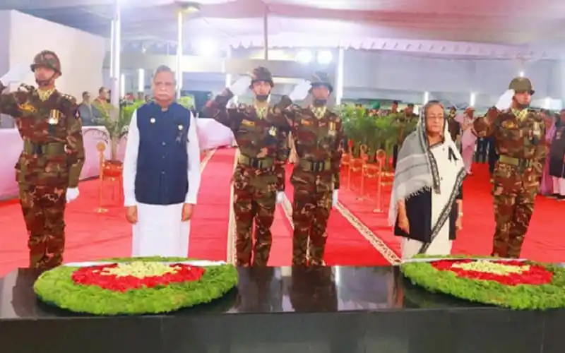 বঙ্গবন্ধুর প্রতিকৃতিতে রাষ্ট্রপতি ও প্রধানমন্ত্রীর শ্রদ্ধা নিবেদন. Channel i News - চ্যানেল আই নিউজ