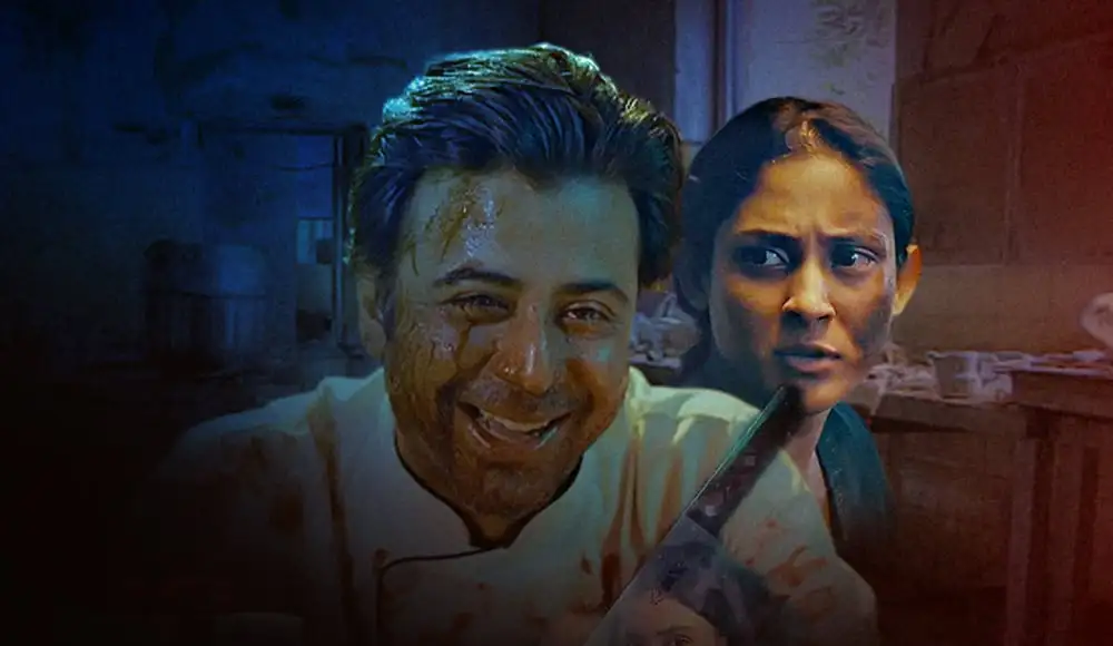 অভিনেতা ও অভিনেত্রীর ভয়ঙ্কর মুখাবয়ব সহ নাটকীয় দৃশ্য. Channel i News - চ্যানেল আই নিউজ