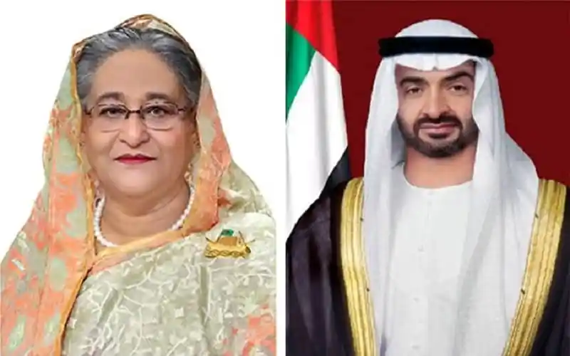 বাংলাদেশের প্রধানমন্ত্রী ও আরব আমিরাতের প্রেসিডেন্টের ছবি. Channel i News - চ্যানেল আই নিউজ