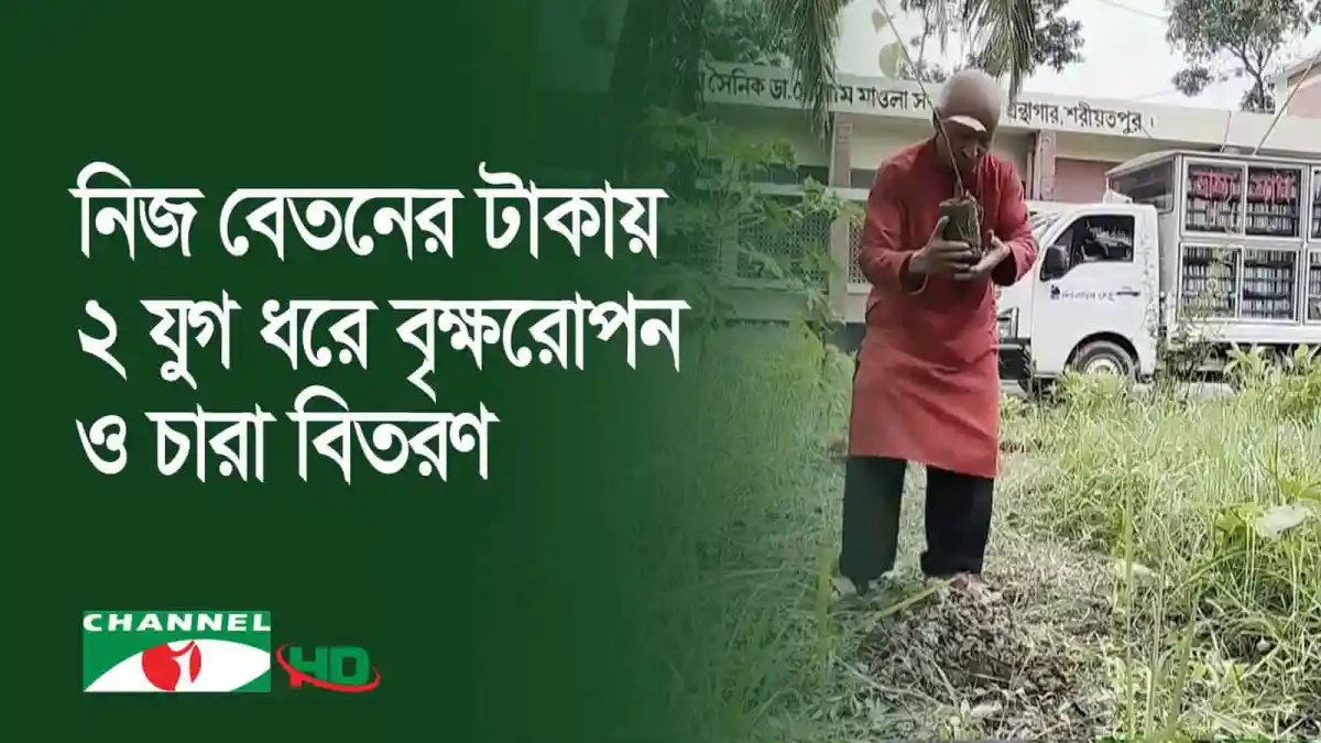 বৃক্ষরোপণ কর্মসূচি, বৃক্ষের পাশে বীর মুক্তিযোদ্ধা মফিজুল, চ্যানেল আই অনলাইন. Channel i News - চ্যানেল আই নিউজ