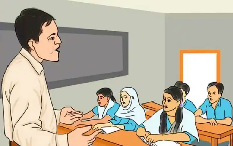 শিক্ষক ক্লাসে শিক্ষার্থীদের সাথে আলোচনা করছেন।. Channel i News - চ্যানেল আই নিউজ