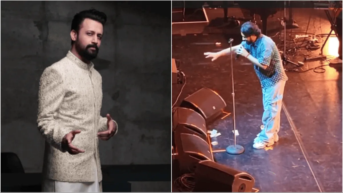 আতিফ আসরায় পারফর্ম করছেন, ভক্তরা টাকা ছুড়ে দিচ্ছে. Channel i News - চ্যানেল আই নিউজ