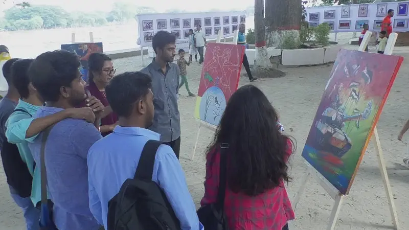 শিল্পীদের রংতুলির মাধ্যমে সাম্রাজ্যবাদ বিরোধী প্রতিবাদ. Channel i News - চ্যানেল আই নিউজ