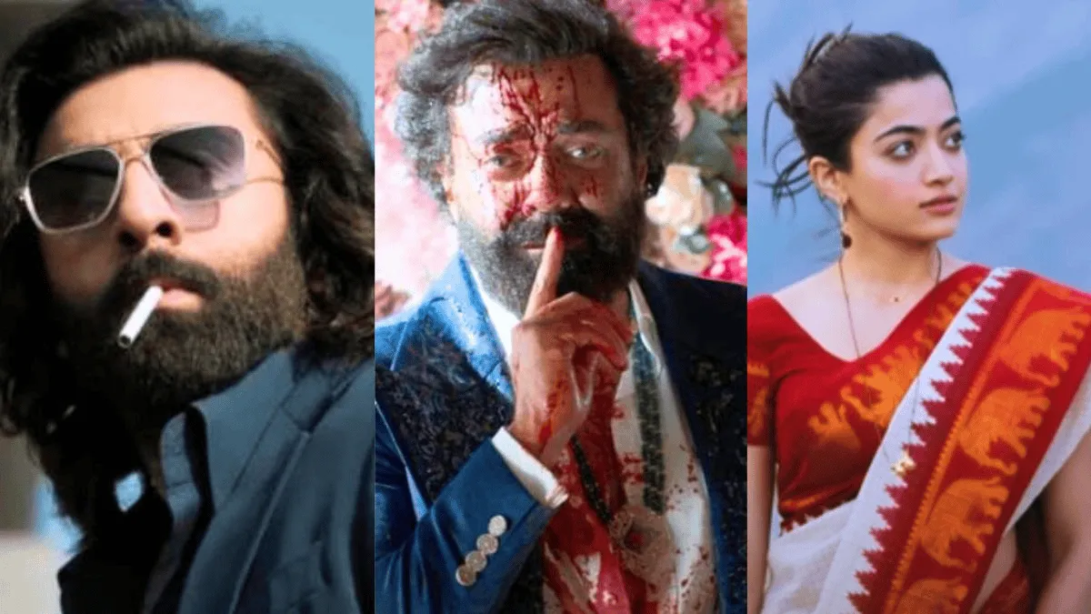 অ্যানিমেল সিনেমার তিনটি চরিত্রের ছবি, বিভিন্ন দৃশ্য ও পোশাকের সাথে. Channel i News - চ্যানেল আই নিউজ