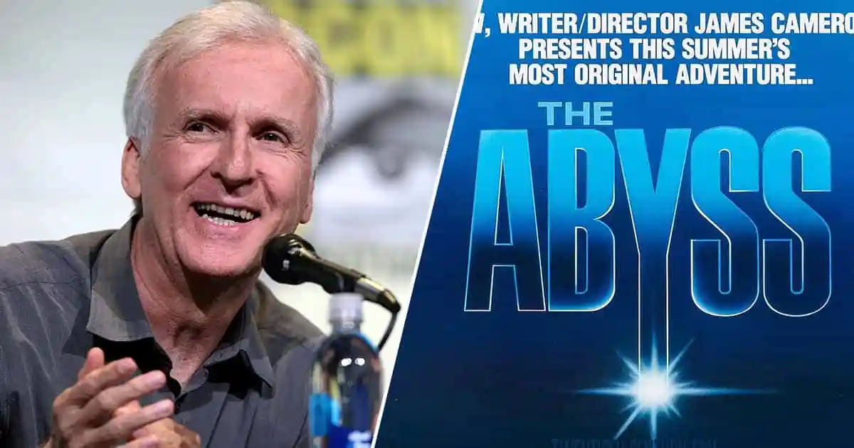 James Cameron at a press event for the film The Abyss. Channel i News - চ্যানেল আই নিউজ