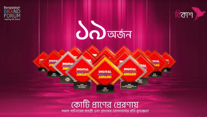 বিকাশের ডিজিটাল মার্কেটিং অ্যাওয়ার্ডের পুরস্কারসমূহ. Channel i News - চ্যানেল আই নিউজ