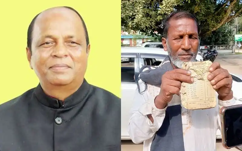 দুই ব্যক্তি, একজন হাসিমুখে, অন্যজন হাতে কাগজ ধরে দাঁড়িয়ে. Channel i News - চ্যানেল আই নিউজ