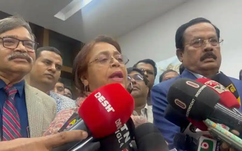প্রতিমন্ত্রীর সংবাদ সম্মেলনে সাংবাদিকদের প্রশ্নের উত্তর দিচ্ছেন. Channel i News - চ্যানেল আই নিউজ
