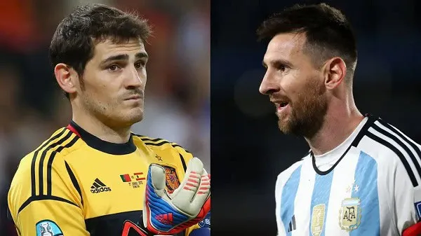 মেসি ও ক্যাসিয়াসের ছবি, ফুটবল মাঠে মুখোমুখি. Channel i News - চ্যানেল আই নিউজ