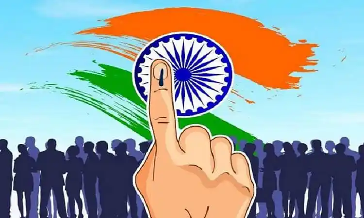 ভারতীয় নির্বাচন প্রতীক, ভোটের জন্য প্রস্তুত একটি হাতের আঙুল. Channel i News - চ্যানেল আই নিউজ