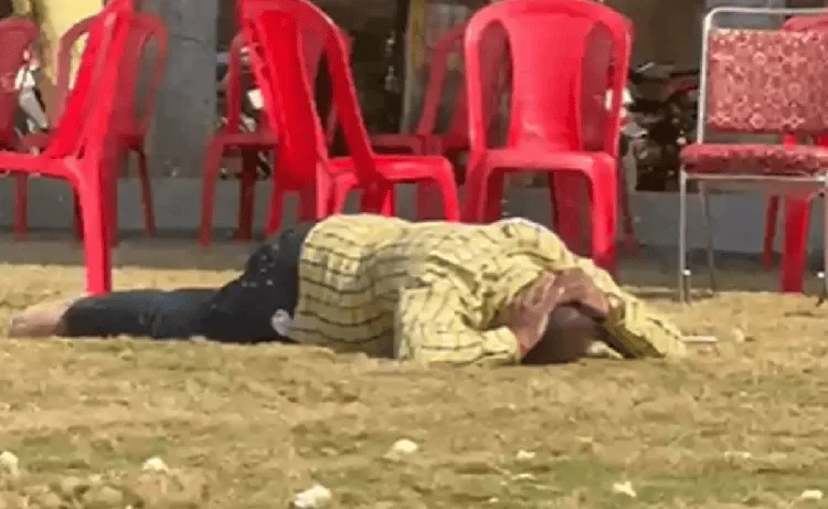 বিয়ের অনুষ্ঠানে মৌমাছির কামড়ে আহত ব্যক্তি মাটিতে শুয়ে আছেন. Channel i News - চ্যানেল আই নিউজ