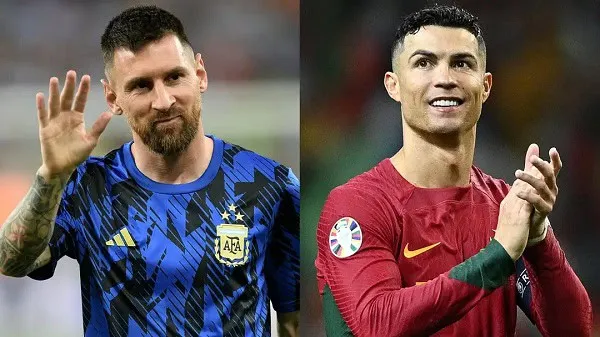 মেসি ও রোনালদো ফুটবল খেলোয়াড়, বিশ্বসেরা খেলোয়াড়দের ছবি. Channel i News - চ্যানেল আই নিউজ
