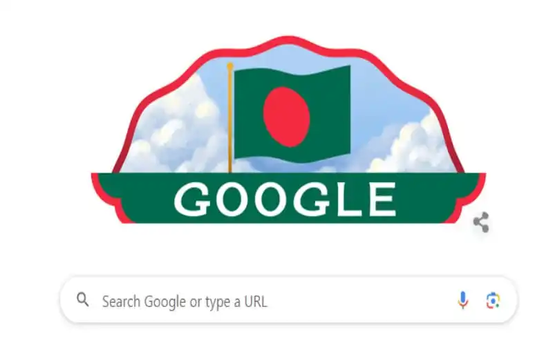 বাংলাদেশের পতাকা নিয়ে গুগল ডুডল, স্বাধীনতা দিবসের শুভেচ্ছা. Channel i News - চ্যানেল আই নিউজ