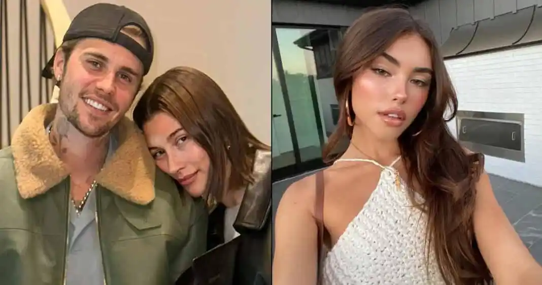 Justin Bieber with a woman, smiling and posing for a photo. Channel i News - চ্যানেল আই নিউজ