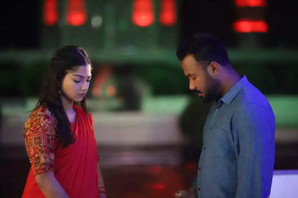 নাটকের দৃশ্যে দুইজন অভিনেতা গভীর মনোযোগে থাকছেন. Channel i News - চ্যানেল আই নিউজ
