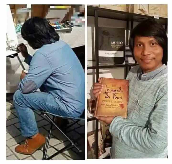 একজন যুবক বই হাতে দাঁড়িয়ে, অন্যজন বসে, দুইজনের ছবি. Channel i News - চ্যানেল আই নিউজ