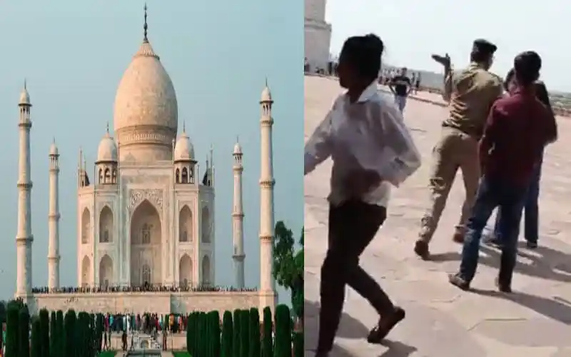 তাজমহলে রিল বানাতে গিয়ে পুলিশের থাপ্পড় খাওয়া নারী, ভারত।. Channel i News - চ্যানেল আই নিউজ