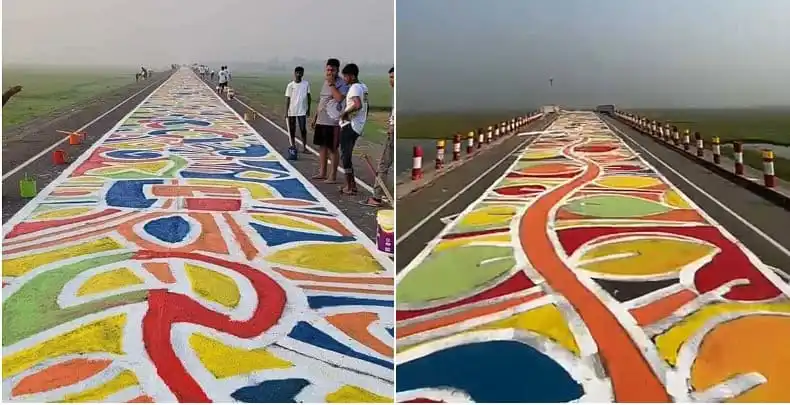 হাওরের সড়কে রঙিন আল্পনা, দর্শনার্থীদের দেখা যাচ্ছে. Channel i News - চ্যানেল আই নিউজ
