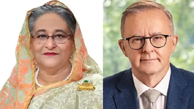 প্রধানমন্ত্রী শেখ হাসিনা ও অস্ট্রেলীয় প্রধানমন্ত্রীর ছবি. Channel i News - চ্যানেল আই নিউজ