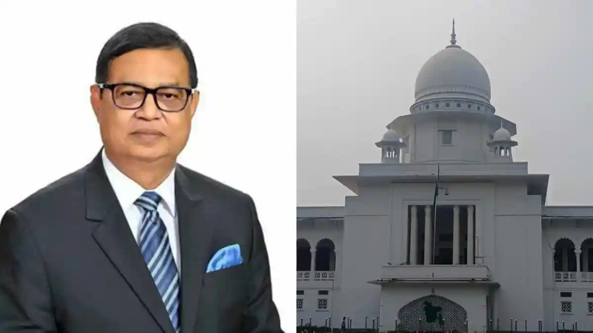 প্রেসিডেন্ট এজে মোহাম্মদ আলীর ছবি ও সুপ্রিম কোর্টের ভবন. Channel i News - চ্যানেল আই নিউজ