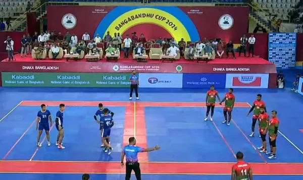 বাংলাদেশের কাবাডি দল গ্রুপ চ্যাম্পিয়ন হয়ে সেমিফাইনালে উঠেছে. Channel i News - চ্যানেল আই নিউজ
