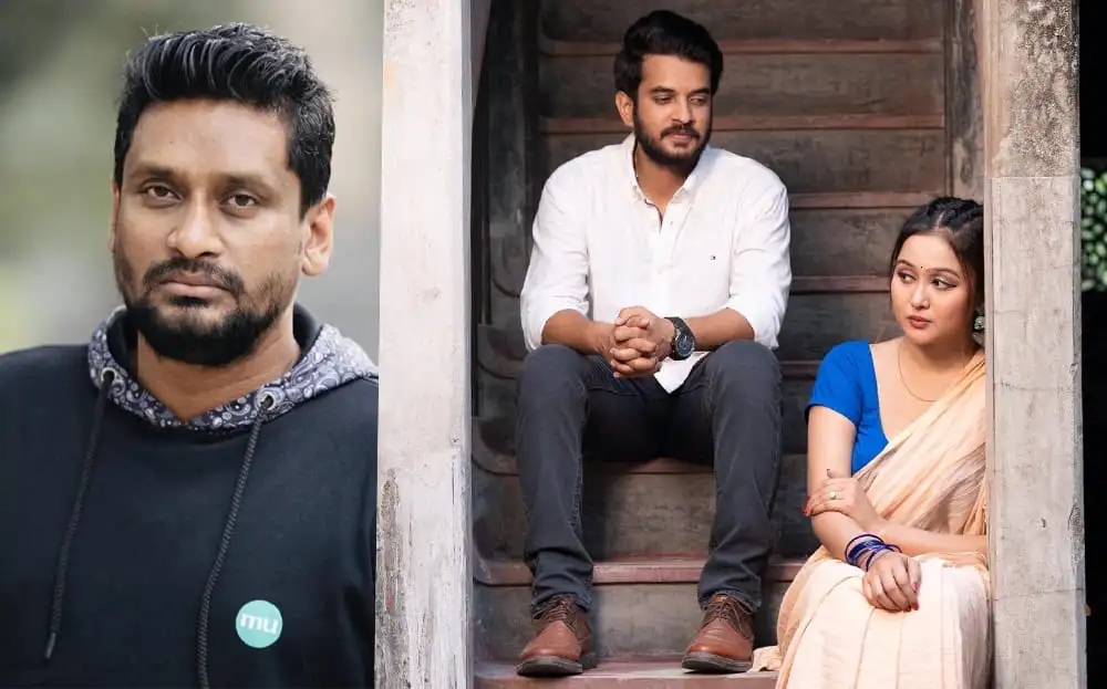 পার্থ ও চমকের সঙ্গে ইশতিয়াকের ‘গোলাপজল’ সিনেমার দৃশ্য. Channel i News - চ্যানেল আই নিউজ