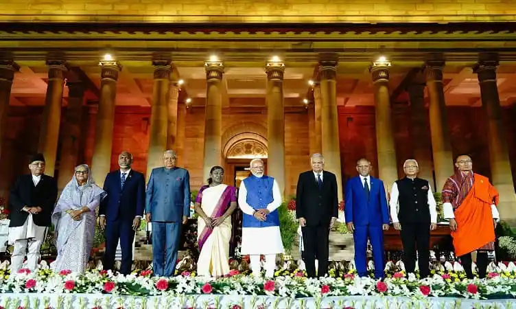 শেখ হাসিনা ও নরেন্দ্র মোদি সহ অন্যান্য নেতারা একসঙ্গে উপস্থিত. Channel i News - চ্যানেল আই নিউজ