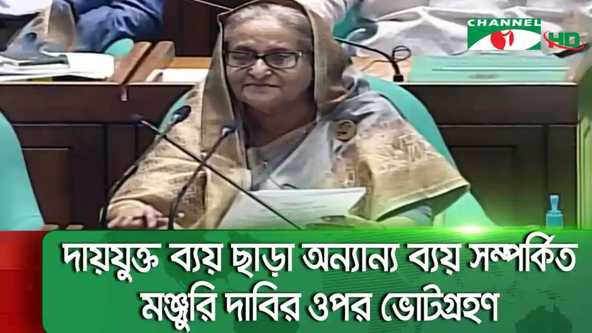 বাংলাদেশের সংসদে বাজেট পাসের সময় একজন মহিলা সদস্য।. Channel i News - চ্যানেল আই নিউজ
