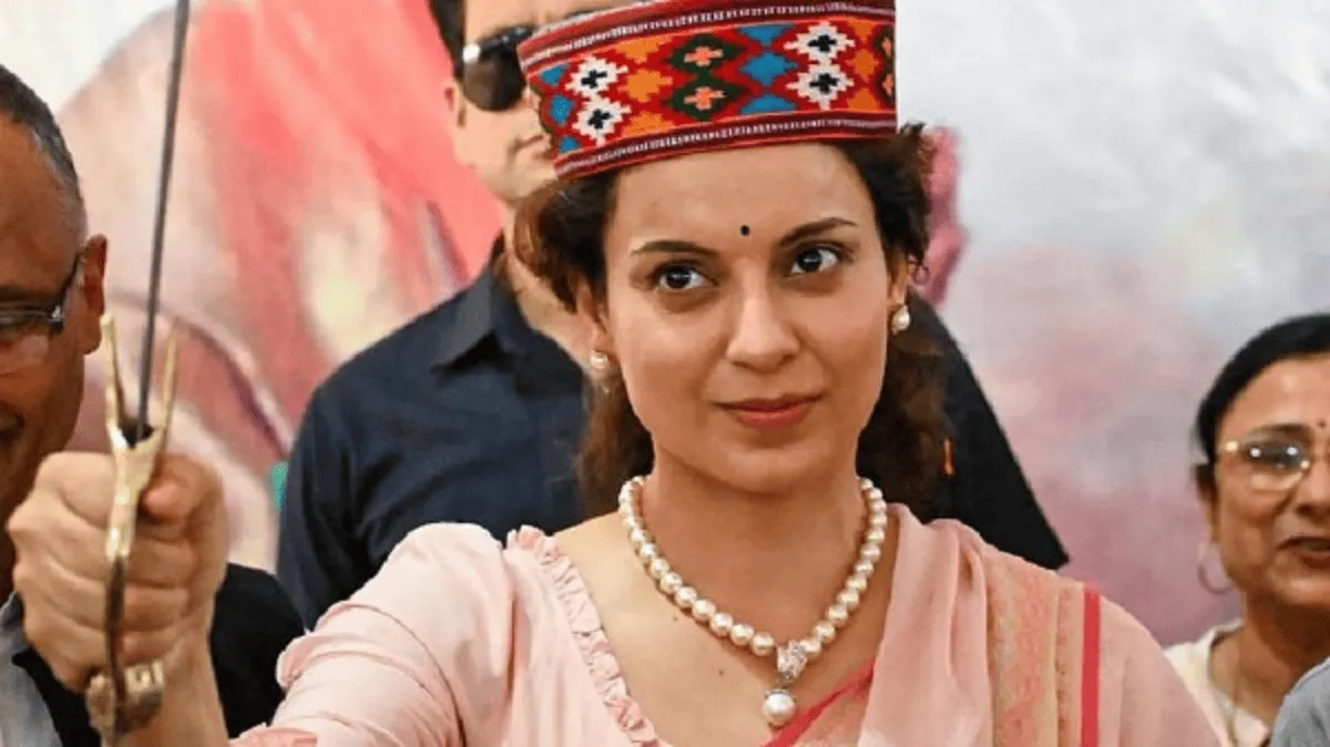 কঙ্গনা রানাউত নির্বাচনে জয়ী হয়ে বক্তব্য দিচ্ছেন. Channel i News - চ্যানেল আই নিউজ