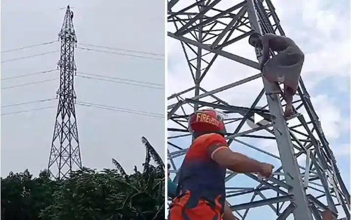 হাওর সাঁতরে এসে বিদ্যুৎ টাওয়ারে উঠলো যুবক, বিদ্যুৎ সংযোগ বিচ্ছিন্ন. Channel i News - চ্যানেল আই নিউজ