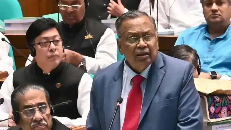 অর্থমন্ত্রী বাজেট পেশের সময় বক্তব্য দিচ্ছেন. Channel i News - চ্যানেল আই নিউজ