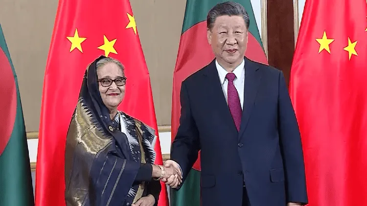 প্রধানমন্ত্রী ও চীনা প্রেসিডেন্টের মধ্যে সৌজন্য সাক্ষাৎ. Channel i News - চ্যানেল আই নিউজ