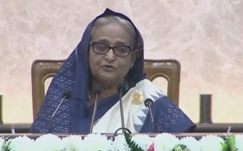 প্রধানমন্ত্রী শেখ হাসিনা জাতীয় সংসদে ভাষণ দিচ্ছেন. Channel i News - চ্যানেল আই নিউজ