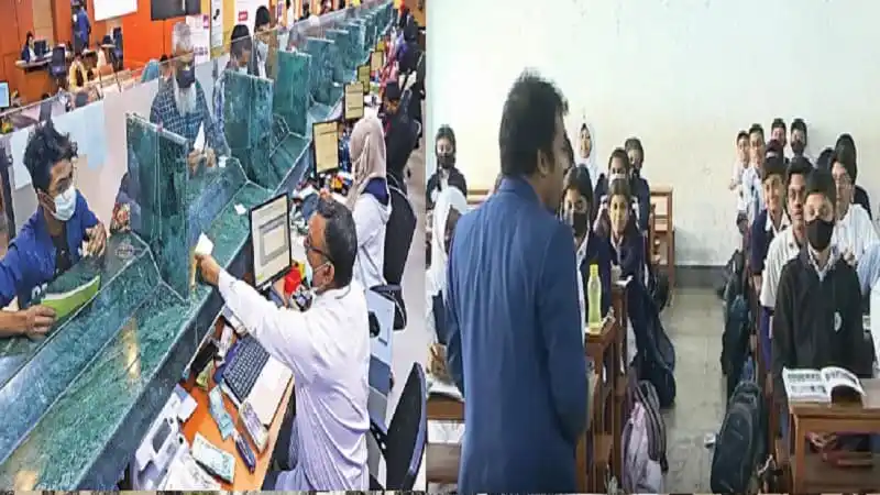 শিক্ষার্থীরা স্কুলে ক্লাস করছে, স্বাস্থ্যবিধি মেনে মাস্ক পরা. Channel i News - চ্যানেল আই নিউজ
