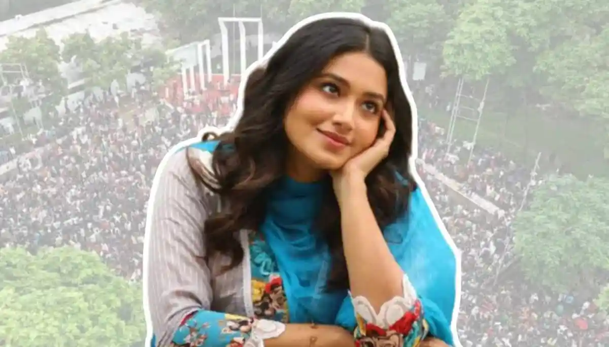 ফারিণের সুন্দর ছবি, তিনি হাসছেন ও ভাবছেন. Channel i News - চ্যানেল আই নিউজ