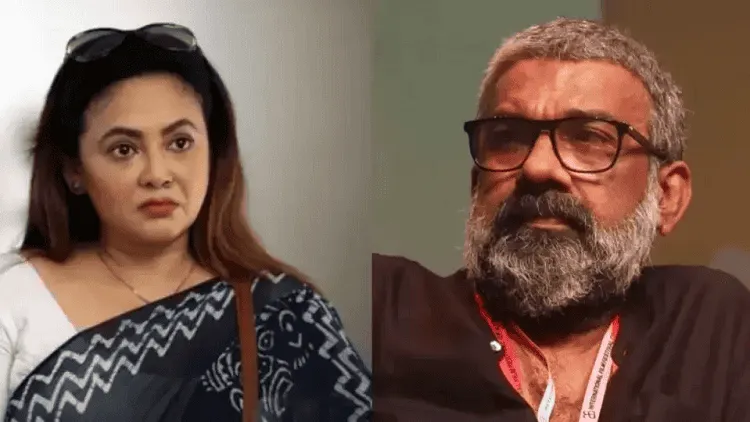 শ্রীলেখা ও পরিচালকের ছবি, আলোচনার দৃশ্য. Channel i News - চ্যানেল আই নিউজ